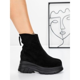 Ghete Dama cu Platforma 58WL16 BLACK | MEI
