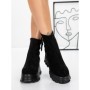 Ghete Dama cu Platforma 58WL17 BLACK | MEI