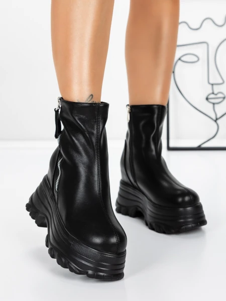 Ghete Dama cu Platforma 58WL17 BLACK | MEI