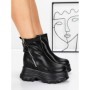 Ghete Dama cu Platforma 58WL17 BLACK | MEI