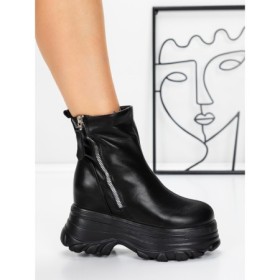 Ghete Dama cu Platforma 58WL17 BLACK | MEI