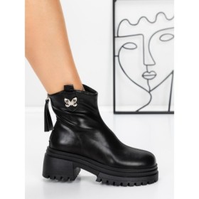 Ghete Dama cu Platforma 58WL21 BLACK | MEI