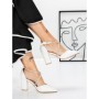Pantofi cu Toc Gros 2YXD63 WHITE | MEI