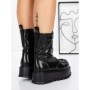 Ghete Dama cu Platforma 3AL77 BLACK | MEI