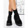 Ghete Dama cu Platforma 3AL78 BLACK | MEI