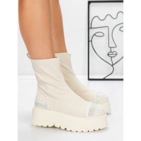 Ghete Dama cu Platforma 3AL78 BEIGE | MEI