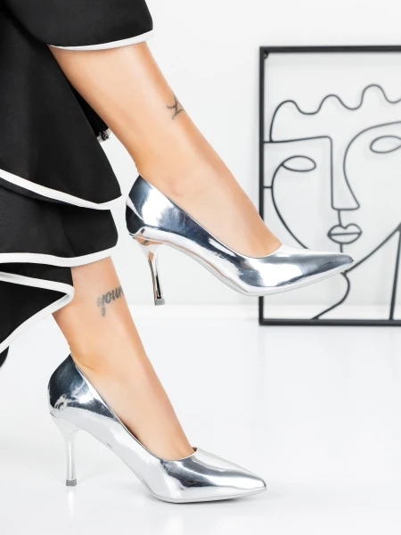 Pantofi Stiletto 3AXKK201 SILVER | MEI