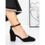 Pantofi cu Toc Gros 3XKK81 BLACK | MEI