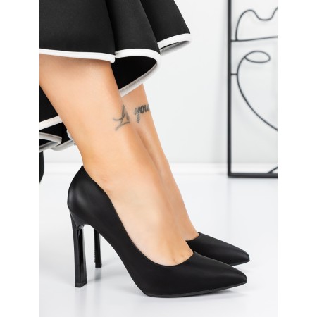Pantofi cu Toc gros 3DC36 Negru » Reina.Ro