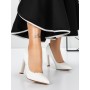 Pantofi cu Toc gros 3DC36 Alb » Reina.Ro