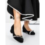 Pantofi cu Toc mic 3XKK99 Negru » Reina.Ro