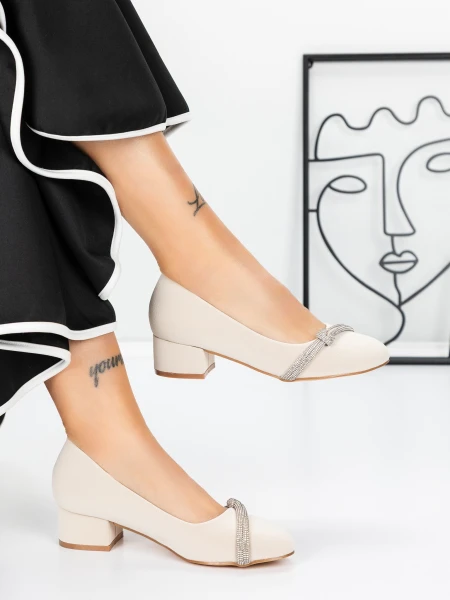 Pantofi cu Toc mic 3XKK99 Gri » Reina.Ro