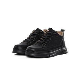 Ghete Barbati din piele naturala E90001 BLACK | ADVANCER