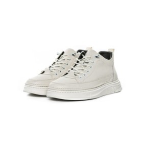 Ghete Barbati din piele naturala E90001 WHITE | ADVANCER