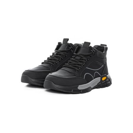 Ghete Barbati din piele naturala E90003 BLACK | ADVANCER