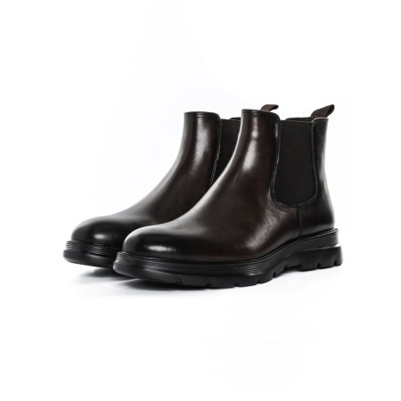 Ghete Barbati din piele naturala Z190330-1 COFFEE | ADVANCER