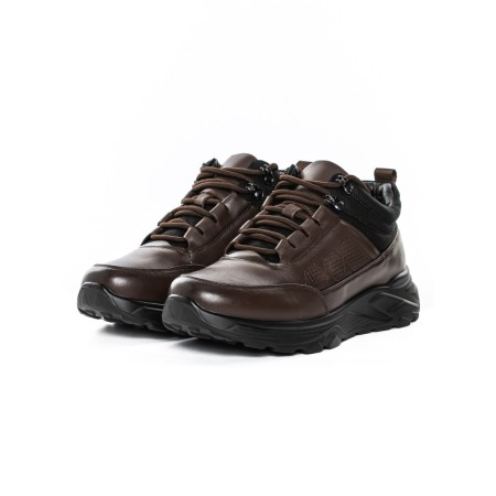 Ghete Barbati din piele naturala M35610 COFFEE | ADVANCER