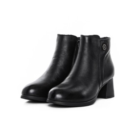 Ghete Dama din piele naturala 8858 BLACK | ADVANCER
