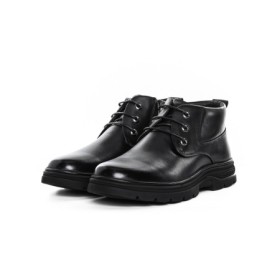 Ghete Barbati din piele naturala 8156R-D BLACK | ADVANCER