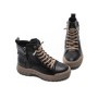 Ghete Dama din piele naturala 1292 BLACK-KHAKI | ADVANCER