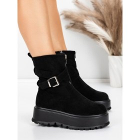Ghete Dama cu Platforma 5W83 BLACK | MEI