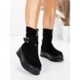 Ghete Dama cu Platforma 5W83 BLACK | MEI