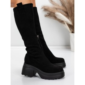 Cizme Dama cu Toc 57WL9 BLACK | MEI