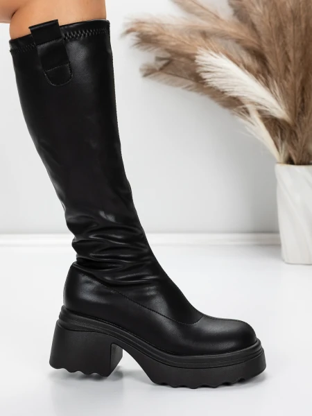 Cizme Dama cu Toc 57WL9 BLACK | MEI