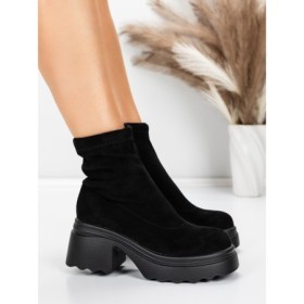Ghete Dama cu Platforma 57WL10 BLACK | MEI