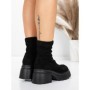 Ghete Dama cu Platforma 57WL10 BLACK | MEI
