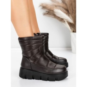 Ghete Dama Imblanite 5XJ88 DARK BROWN | MEI