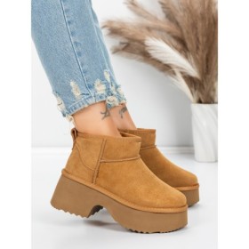 Ghete Dama din piele naturala 5W70 YELLOW | PANTOFUL
