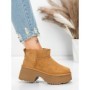 Ghete Dama din piele naturala 5W70 YELLOW | PANTOFUL