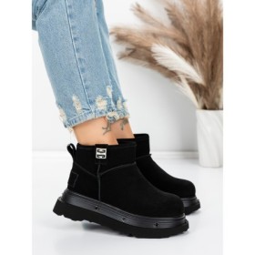 Ghete Dama din piele naturala 58W28 BLACK | PANTOFUL