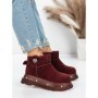 Ghete Dama din piele naturala 58W28 WINERED | PANTOFUL