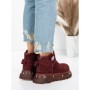Ghete Dama din piele naturala 58W28 WINERED | PANTOFUL