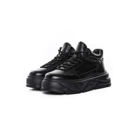 Ghete Barbati din piele naturala 225-5 BLACK | ADVANCER