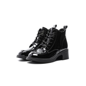 Ghete Dama din piele naturala TP136-2 BLACK | ADVANCER