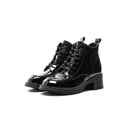 Ghete Dama din piele naturala TP136-2 BLACK | ADVANCER