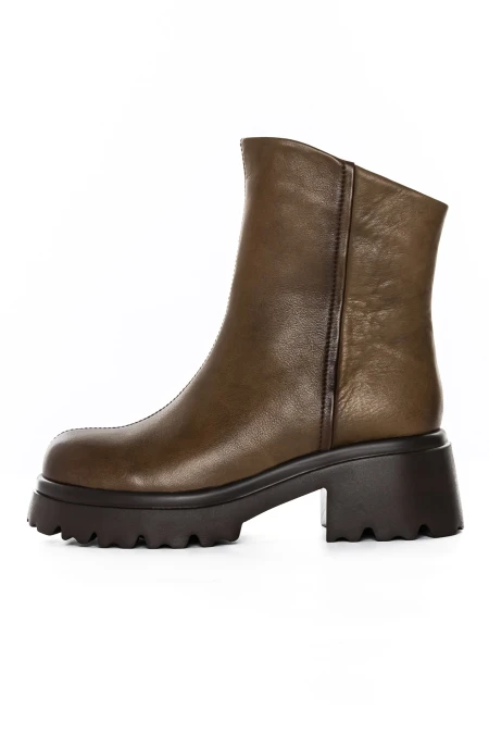 Ghete Dama din piele naturala 83125 KHAKI | ADVANCER