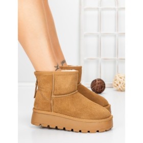 Ghete Dama din piele naturala 5W93 YELLOW | PANTOFUL