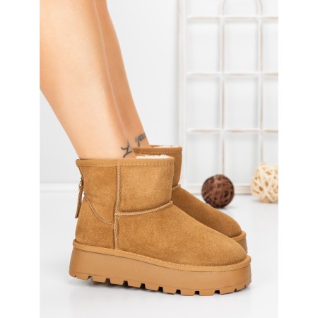 Ghete Dama din piele naturala 5W93 YELLOW | PANTOFUL