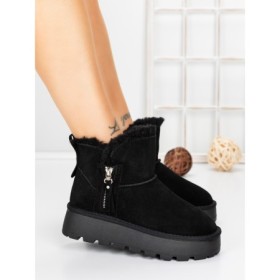 Ghete Dama din piele naturala 5W95 BLACK | PANTOFUL