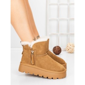 Ghete Dama din piele naturala 5W95 YELLOW | PANTOFUL