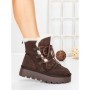 Ghete Dama din piele naturala 5W96 BROWN | PANTOFUL