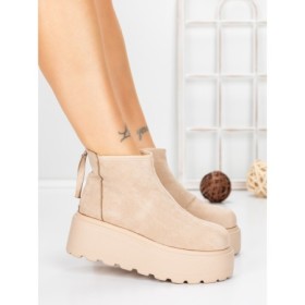 Ghete Dama cu Platforma 58WL19 DARK BEIGE | MEI