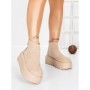 Ghete Dama cu Platforma 58WL19 DARK BEIGE | MEI