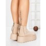 Ghete Dama cu Platforma 58WL19 DARK BEIGE | MEI