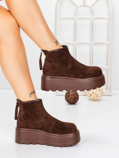 Ghete Dama cu Platforma 58WL19 BROWN | MEI
