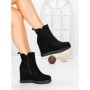 Ghete Dama cu Platforma 5AH51 BLACK | MEI